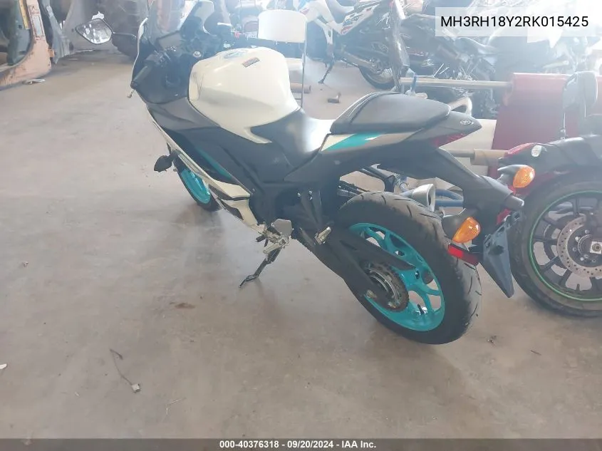 2024 Yamaha Yzfr3 A VIN: MH3RH18Y2RK015425 Lot: 40376318