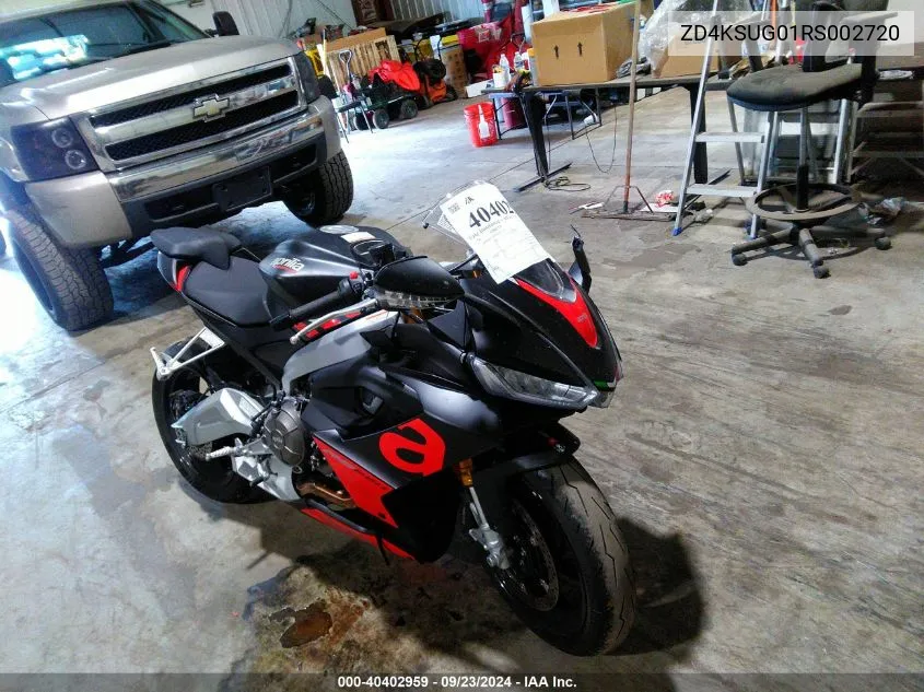 2024 Aprilia Rs 660 VIN: ZD4KSUG01RS002720 Lot: 40402959