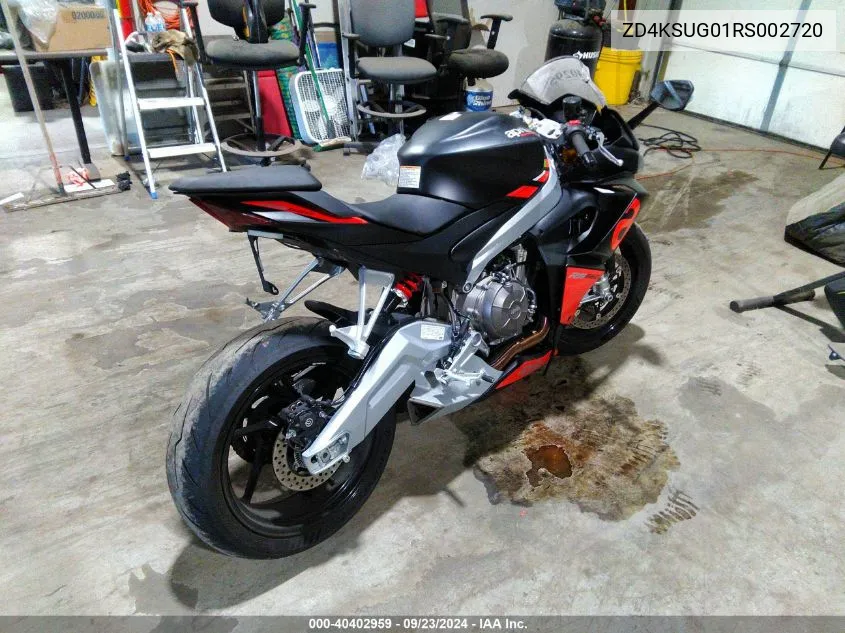 2024 Aprilia Rs 660 VIN: ZD4KSUG01RS002720 Lot: 40402959