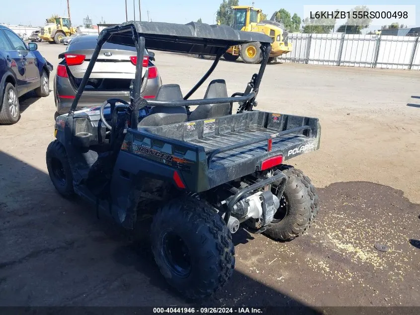 2024 Polaris Ranger 150 Efi VIN: L6KHZB155RS000498 Lot: 40441946