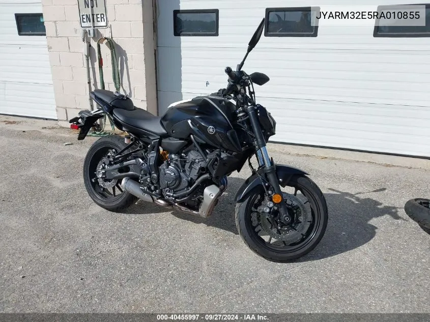 2024 Yamaha Mt07 VIN: JYARM32E5RA010855 Lot: 40455997