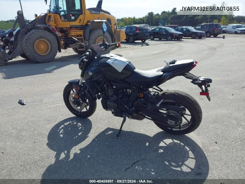 2024 Yamaha Mt07 VIN: JYARM32E5RA010855 Lot: 40455997