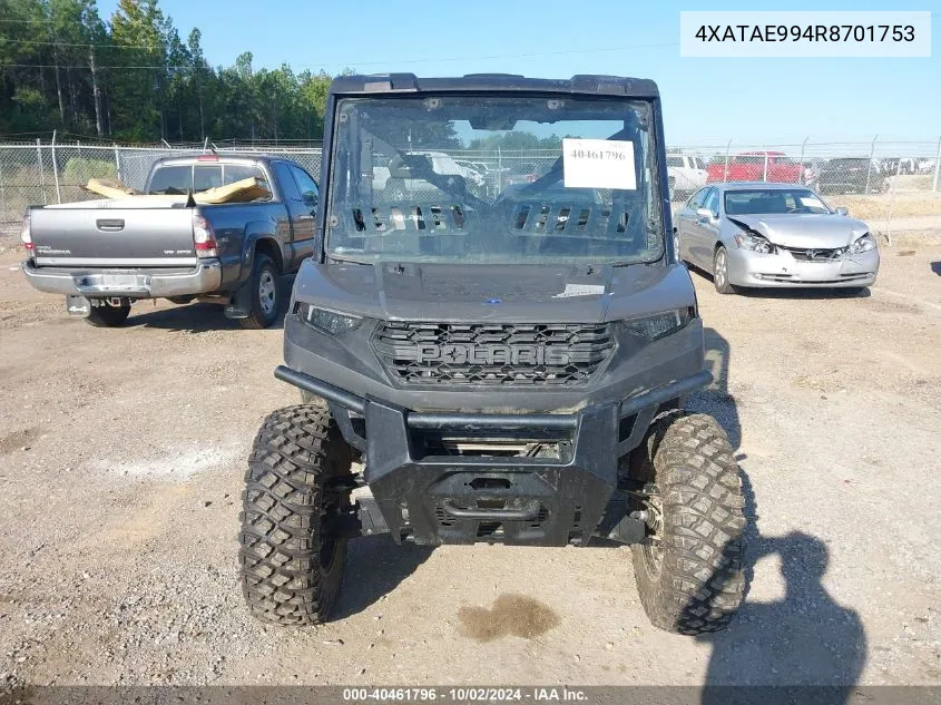 2024 Polaris Ranger 1000 Eps/1000 Premium VIN: 4XATAE994R8701753 Lot: 40461796