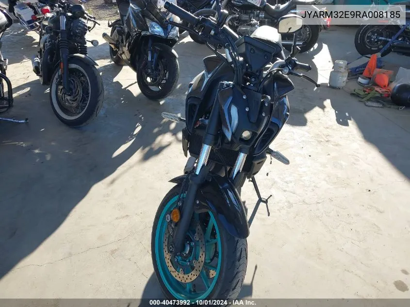 2024 Yamaha Mt07 VIN: JYARM32E9RA008185 Lot: 40473992