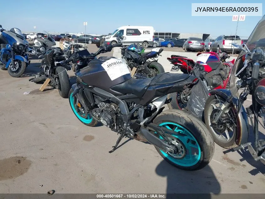 2024 Yamaha Mt09 VIN: JYARN94E6RA000395 Lot: 40501667