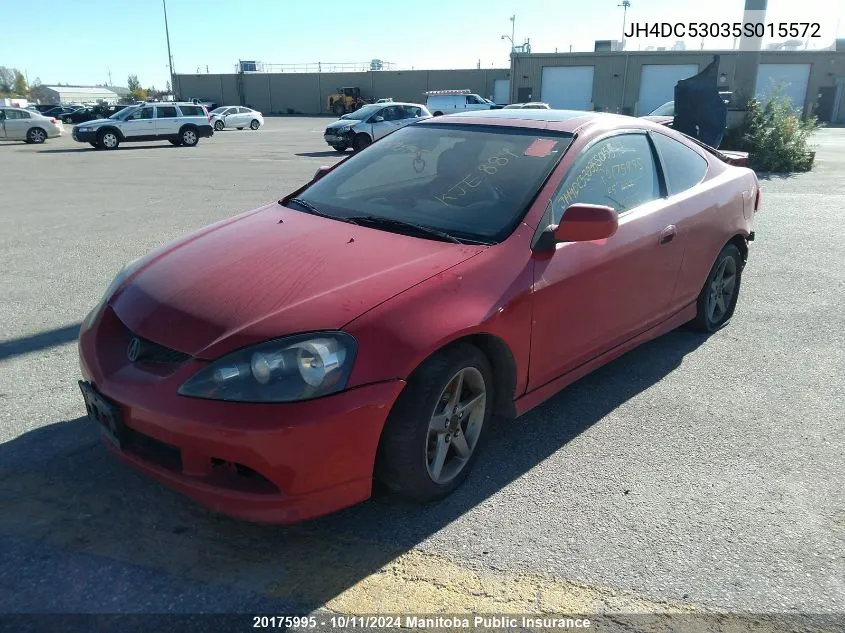 2005 Acura Rsx Type S VIN: JH4DC53035S015572 Lot: 20175995