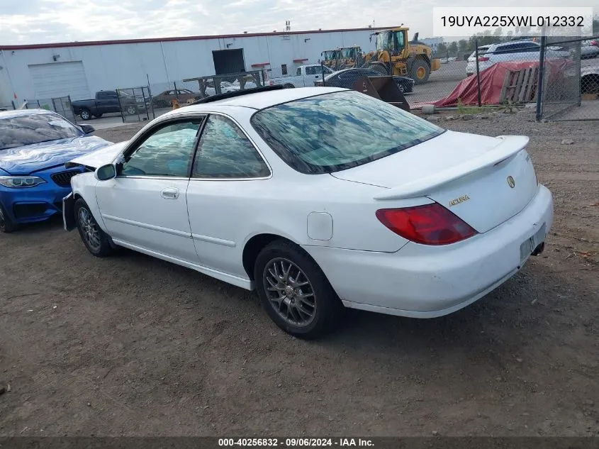 1998 Acura Cl 3.0 VIN: 19UYA225XWL012332 Lot: 40256832