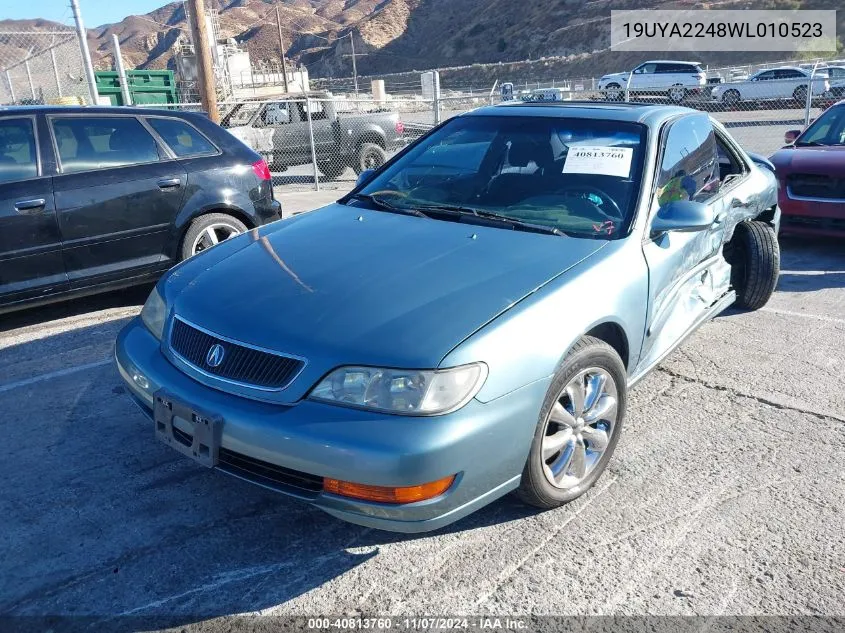 1998 Acura Cl 3.0 VIN: 19UYA2248WL010523 Lot: 40813760