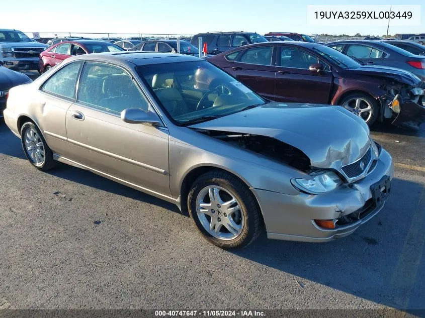 1999 Acura Cl 2.3 VIN: 19UYA3259XL003449 Lot: 40747647