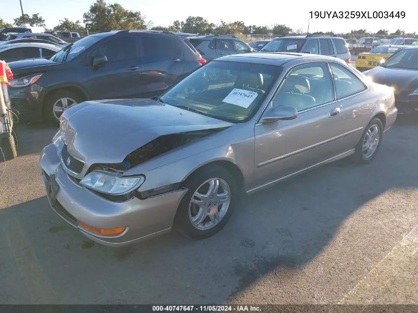 1999 Acura Cl 2.3 VIN: 19UYA3259XL003449 Lot: 40747647