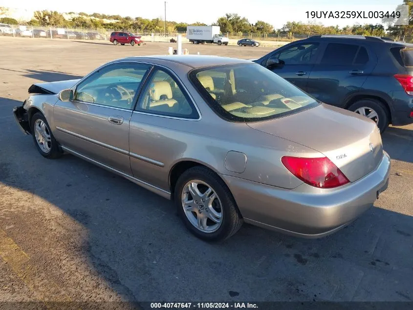 1999 Acura Cl 2.3 VIN: 19UYA3259XL003449 Lot: 40747647