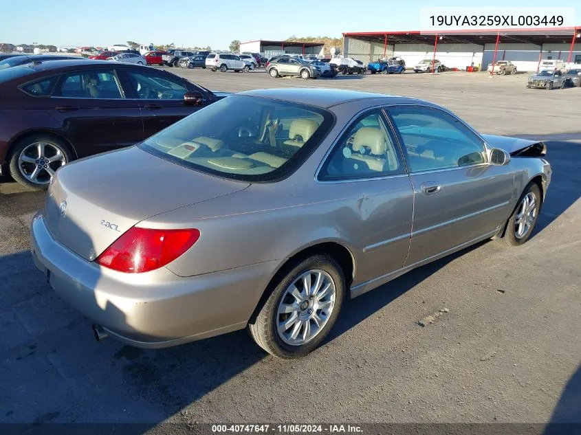 1999 Acura Cl 2.3 VIN: 19UYA3259XL003449 Lot: 40747647