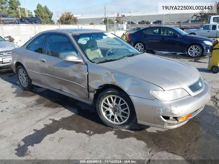 1999 Acura Cl 3.0 VIN: 19UYA2250XL002443 Lot: 40848815