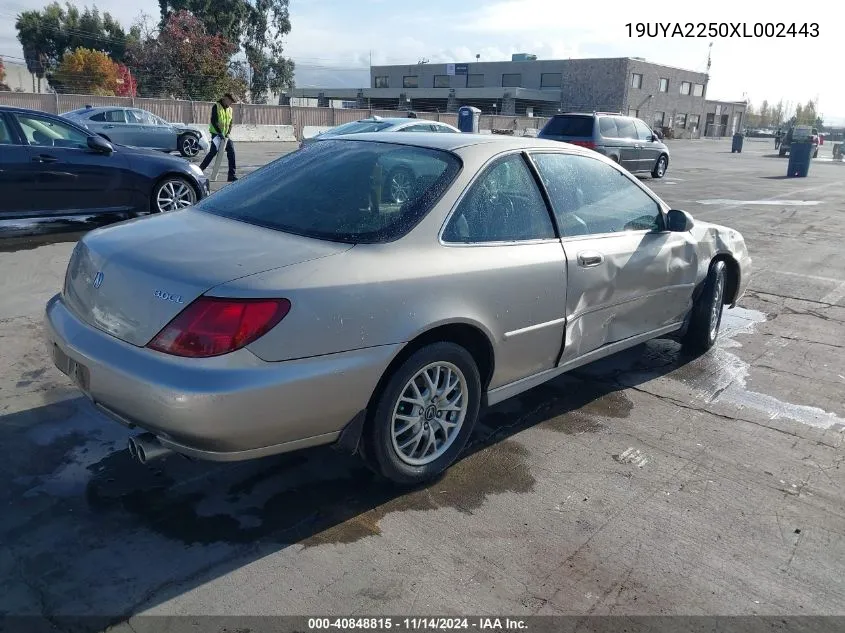 1999 Acura Cl 3.0 VIN: 19UYA2250XL002443 Lot: 40848815