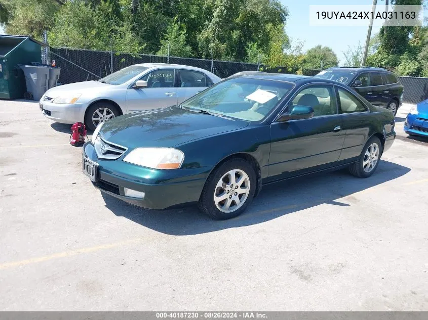 2001 Acura Cl 3.2 VIN: 19UYA424X1A031163 Lot: 40187230