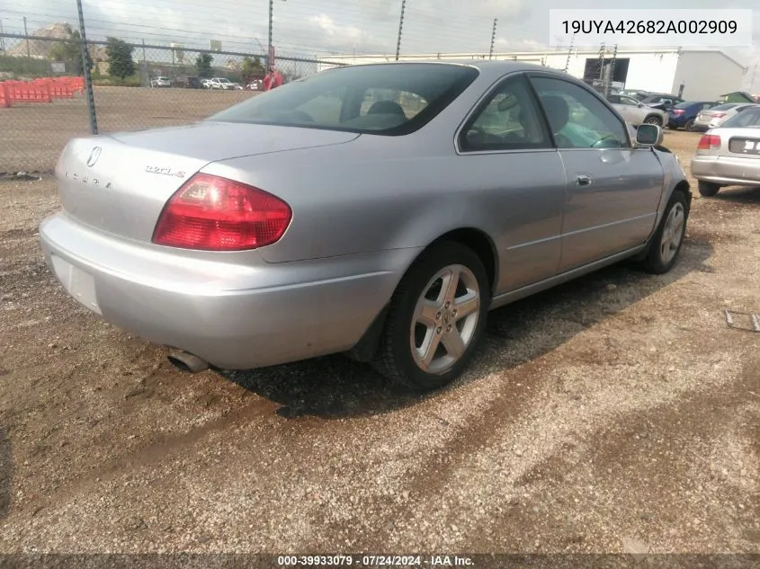 2002 Acura 3.2Cl Type-S VIN: 19UYA42682A002909 Lot: 39933079