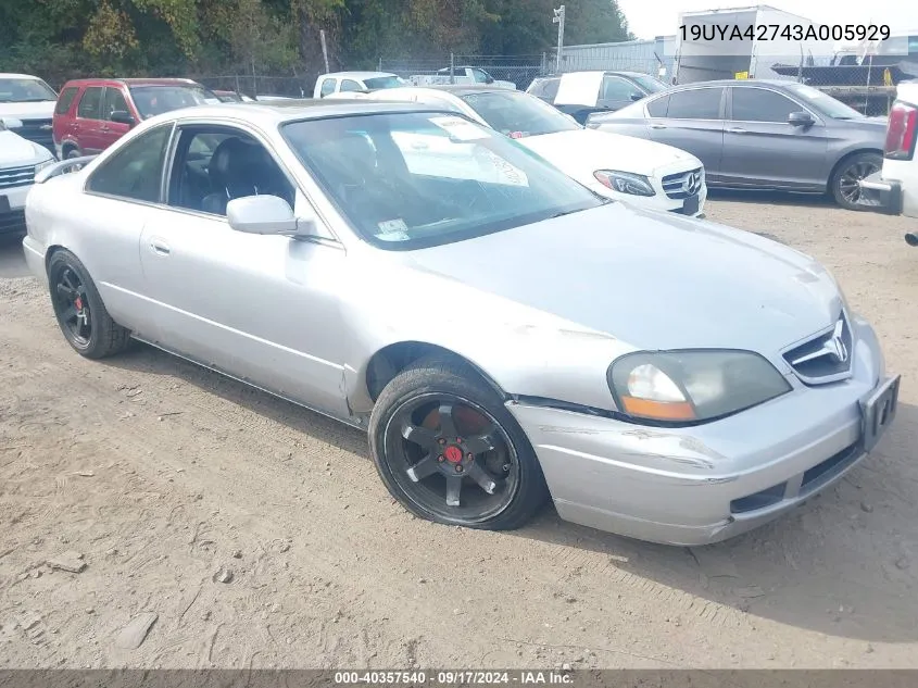 19UYA42743A005929 2003 Acura Cl 3.2 Type S