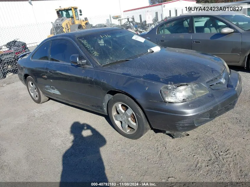 2003 Acura Cl 3.2 VIN: 19UYA42423A010827 Lot: 40792183