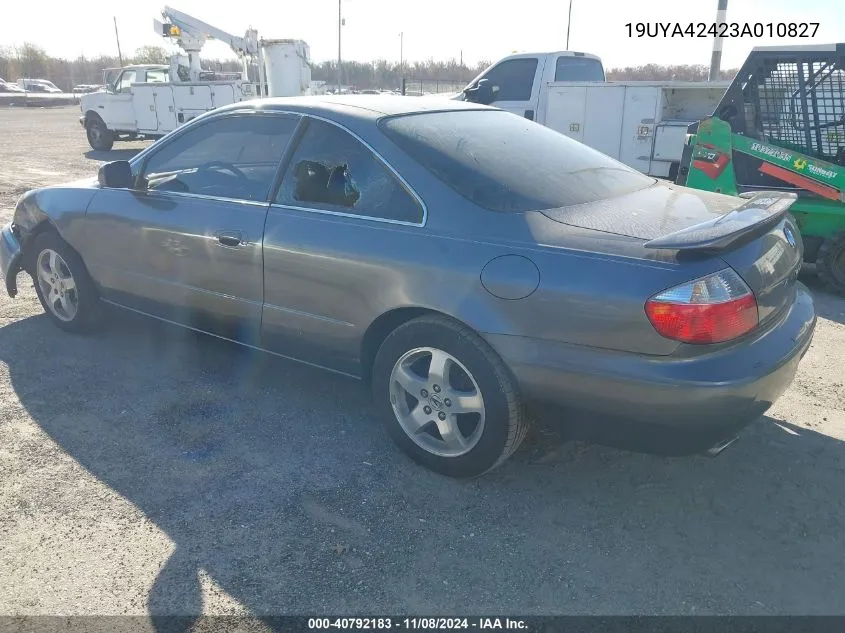 2003 Acura Cl 3.2 VIN: 19UYA42423A010827 Lot: 40792183