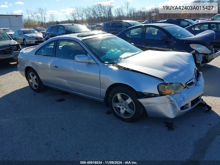 2003 Acura Cl 3.2 VIN: 19UYA42403A015427 Lot: 40816034