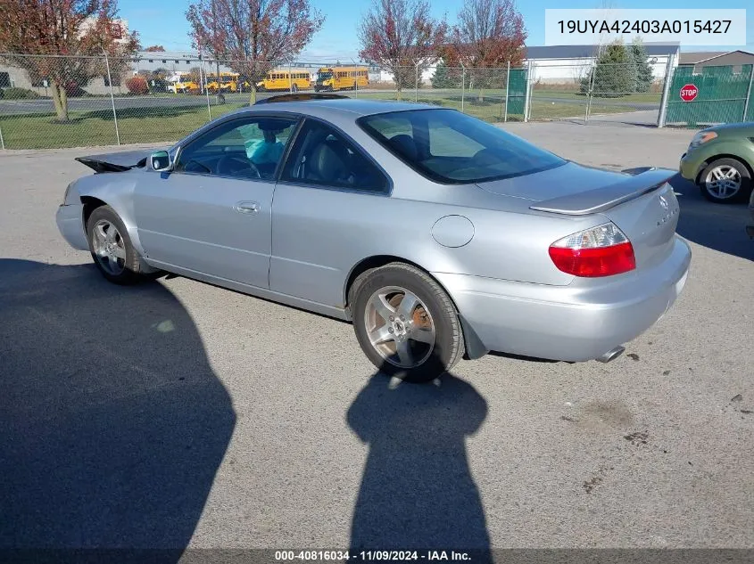 2003 Acura Cl 3.2 VIN: 19UYA42403A015427 Lot: 40816034