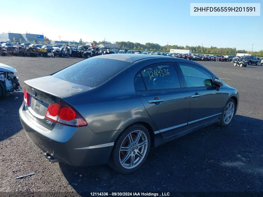 2009 Acura Csx VIN: 2HHFD56559H201591 Lot: 12114336