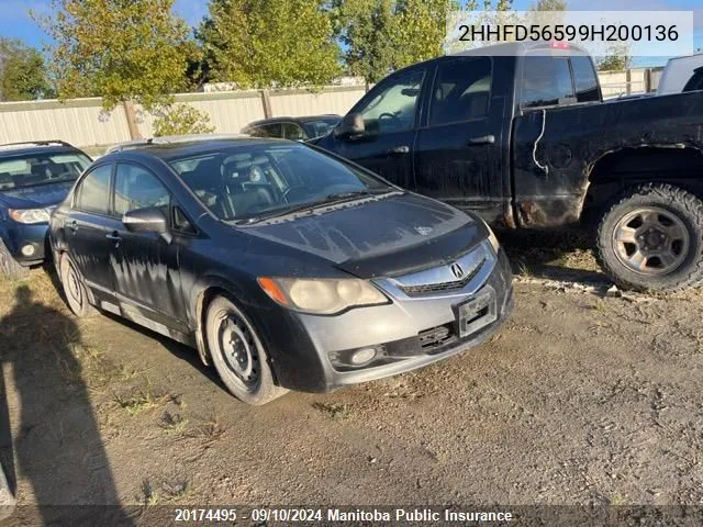 2HHFD56599H200136 2009 Acura Csx