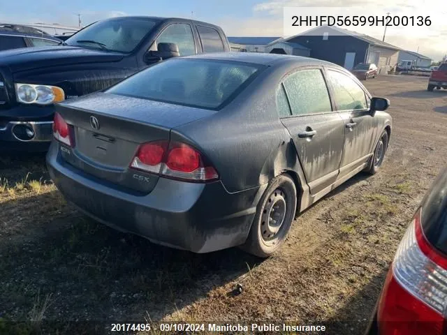 2HHFD56599H200136 2009 Acura Csx