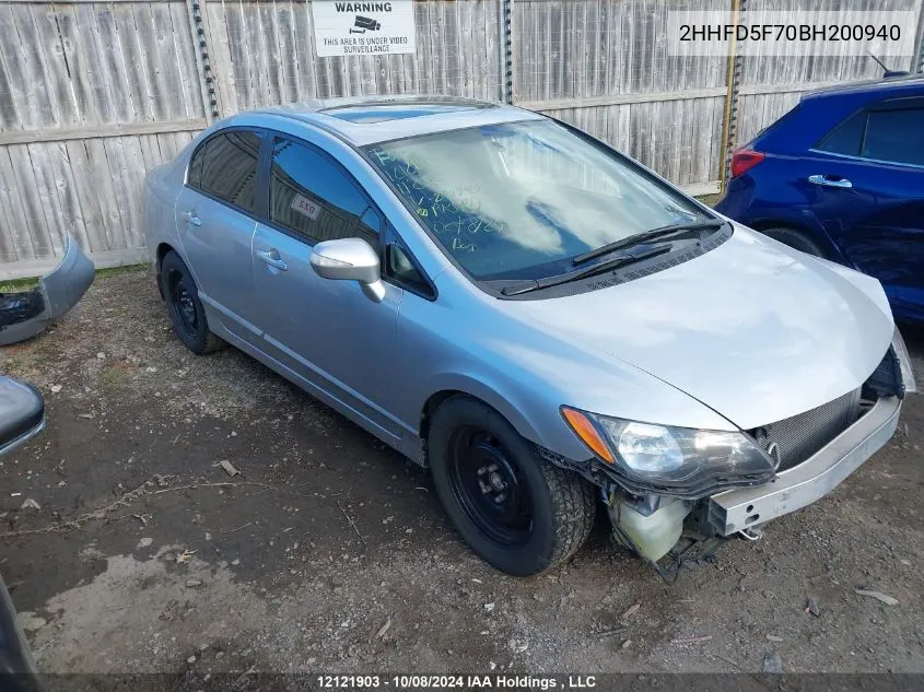 2HHFD5F70BH200940 2011 Acura Csx