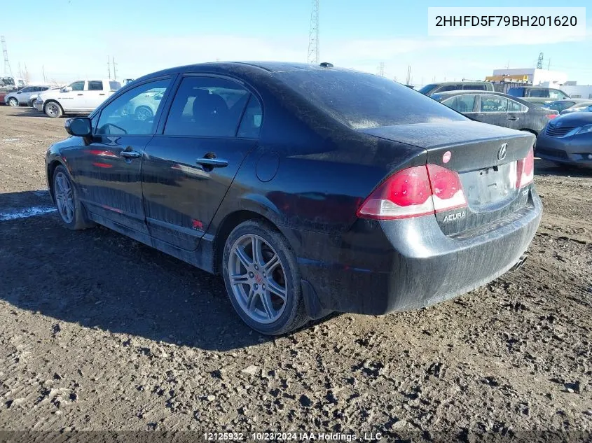 2011 Acura Csx VIN: 2HHFD5F79BH201620 Lot: 12125932