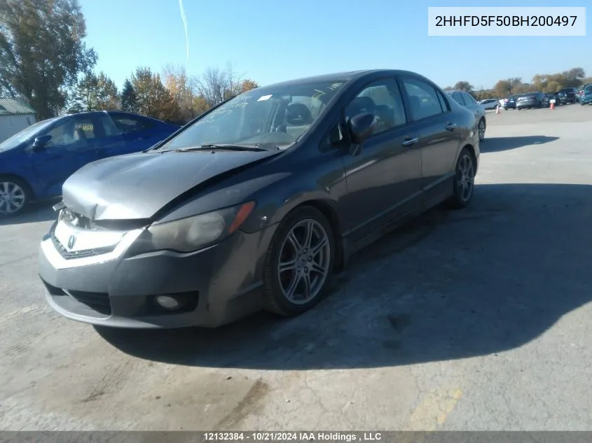 2011 Acura Csx VIN: 2HHFD5F50BH200497 Lot: 12132384