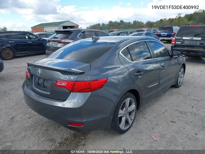 2013 Acura Ilx VIN: 19VDE1F53DE400992 Lot: 12110310