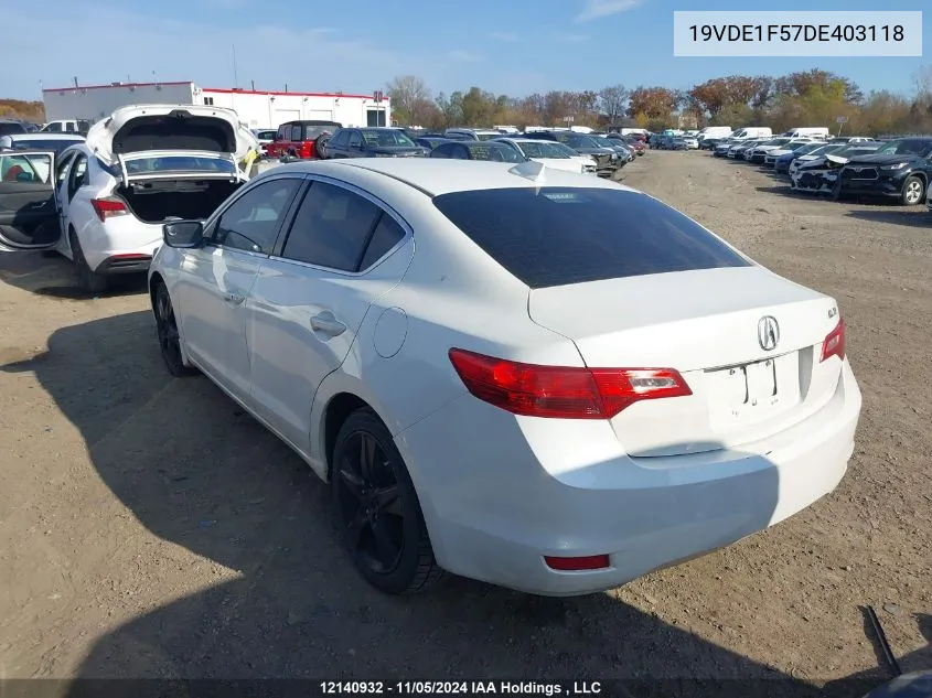 2013 Acura Ilx VIN: 19VDE1F57DE403118 Lot: 12140932