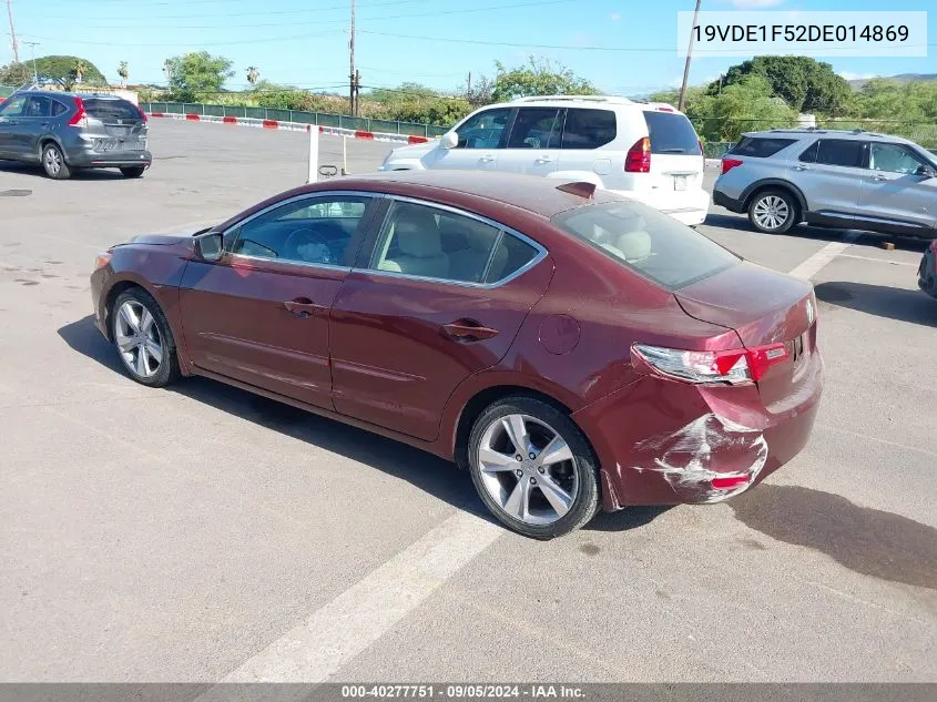 2013 Acura Ilx 2.0L VIN: 19VDE1F52DE014869 Lot: 40277751