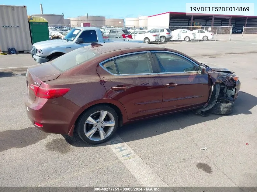 2013 Acura Ilx 2.0L VIN: 19VDE1F52DE014869 Lot: 40277751