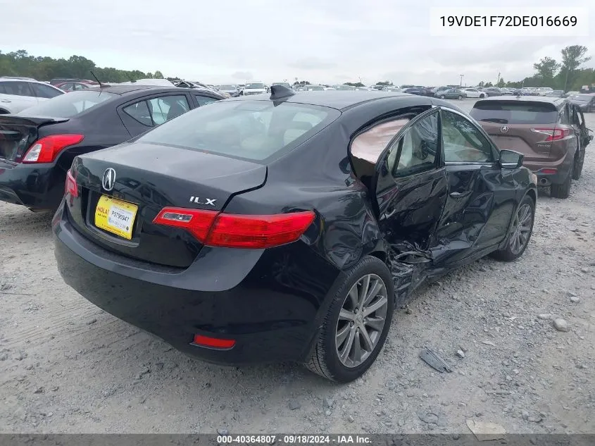 2013 Acura Ilx 2.0L VIN: 19VDE1F72DE016669 Lot: 40364807