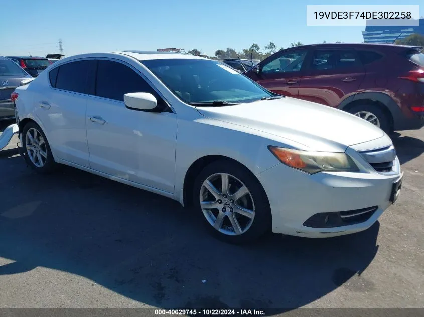 2013 Acura Ilx Hybrid 1.5L VIN: 19VDE3F74DE302258 Lot: 40629745