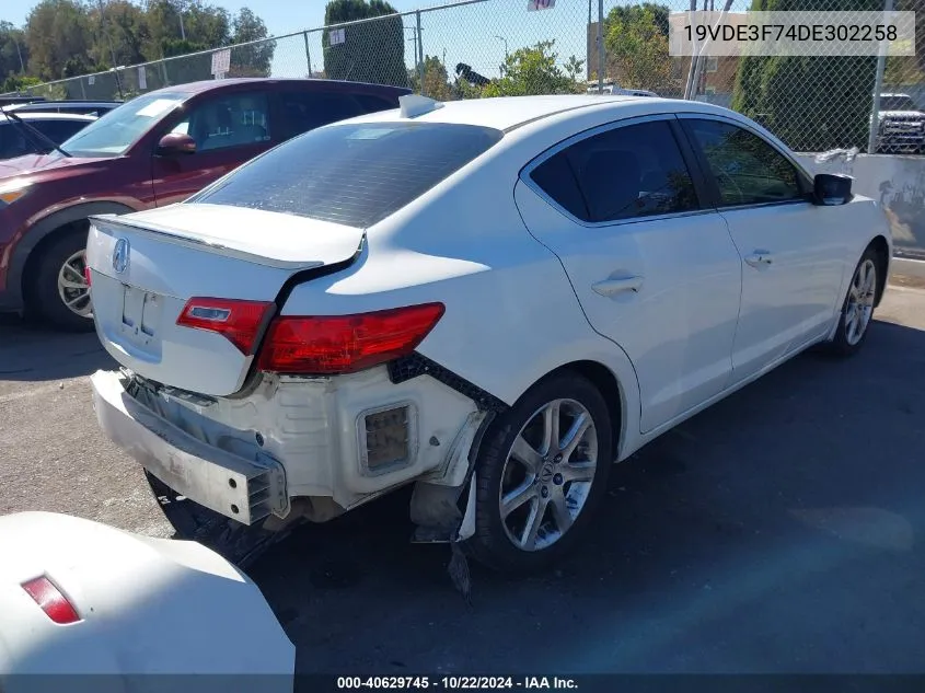 2013 Acura Ilx Hybrid 1.5L VIN: 19VDE3F74DE302258 Lot: 40629745