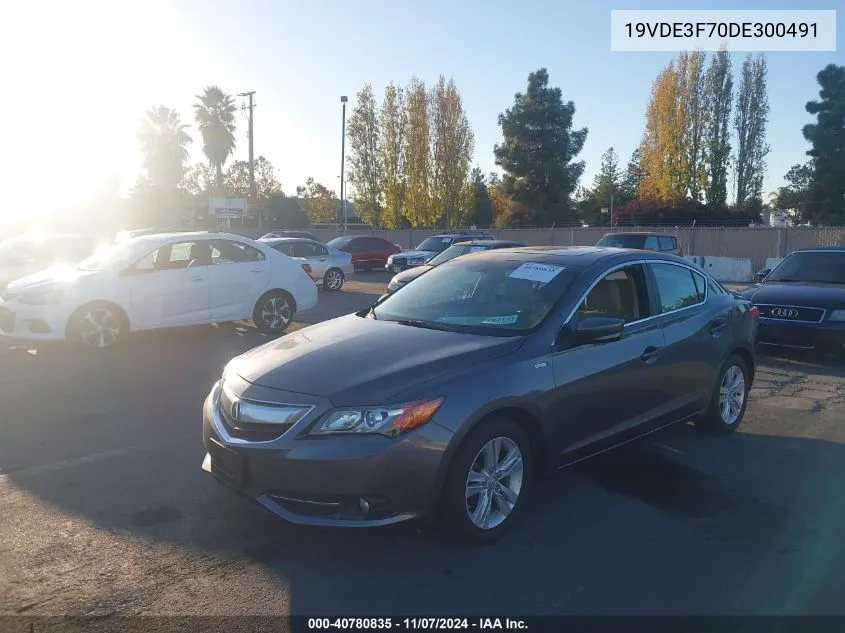 2013 Acura Ilx Hybrid 1.5L VIN: 19VDE3F70DE300491 Lot: 40780835