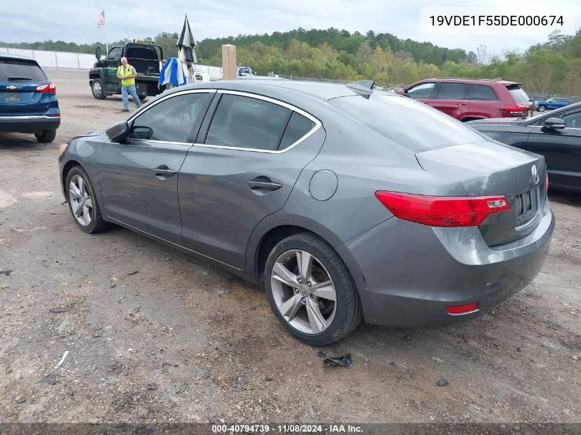 2013 Acura Ilx 2.0L VIN: 19VDE1F55DE000674 Lot: 40794739