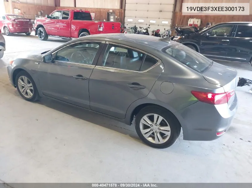 2014 Acura Ilx Hybrid 1.5L VIN: 19VDE3F3XEE300173 Lot: 40471578