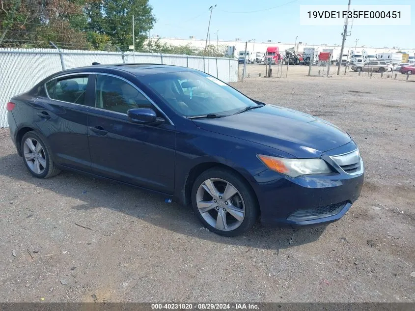 2015 Acura Ilx 2.0L VIN: 19VDE1F35FE000451 Lot: 40231820