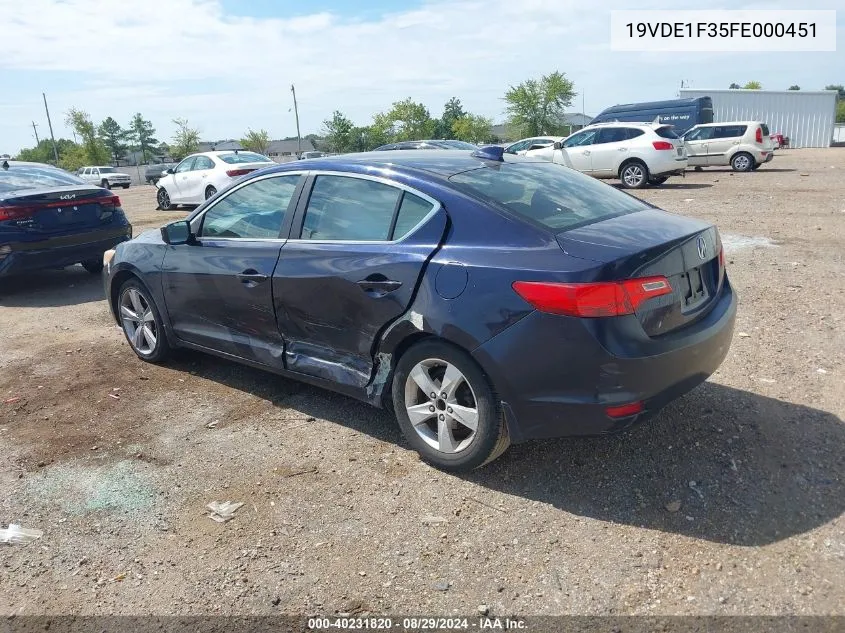 2015 Acura Ilx 2.0L VIN: 19VDE1F35FE000451 Lot: 40231820