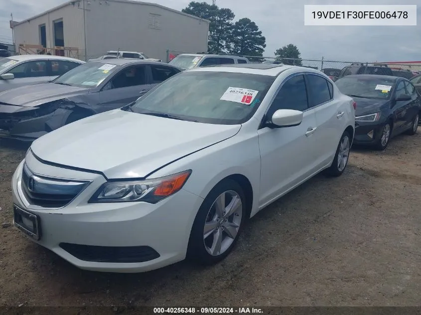 2015 Acura Ilx 2.0L VIN: 19VDE1F30FE006478 Lot: 40256348