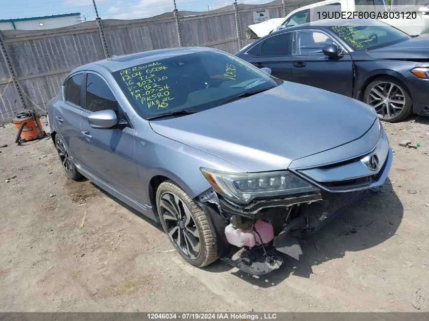 19UDE2F80GA803120 2016 Acura Ilx Premium/Technology