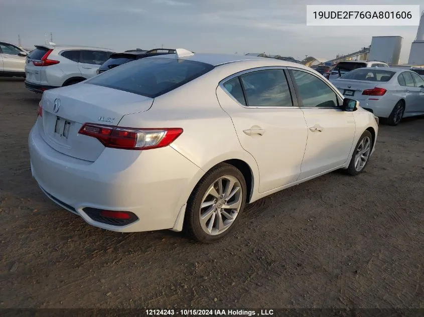 2016 Acura Ilx VIN: 19UDE2F76GA801606 Lot: 12124243