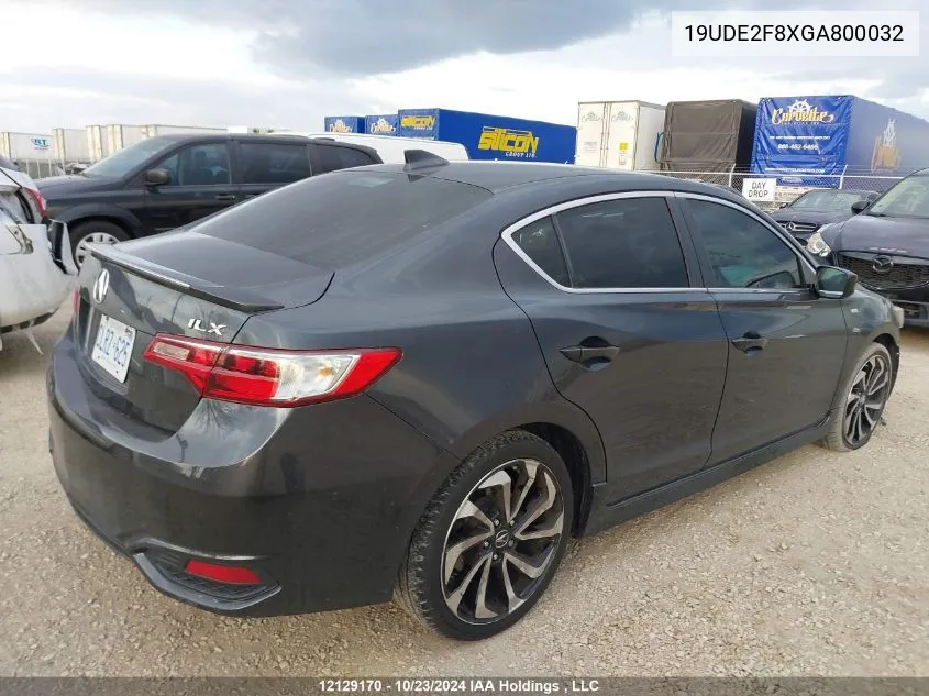 2016 Acura Ilx VIN: 19UDE2F8XGA800032 Lot: 12129170