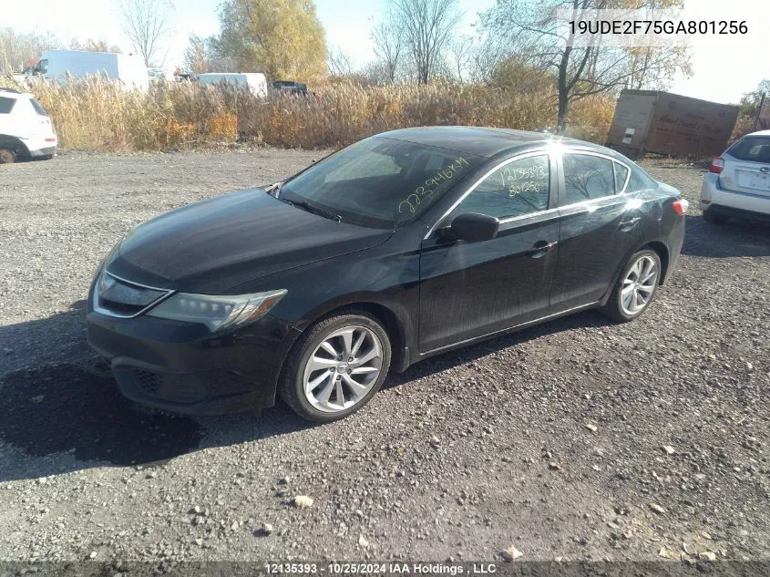 2016 Acura Ilx VIN: 19UDE2F75GA801256 Lot: 12135393