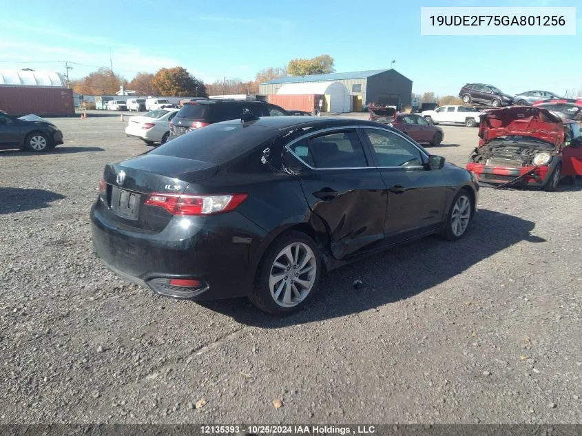 2016 Acura Ilx VIN: 19UDE2F75GA801256 Lot: 12135393