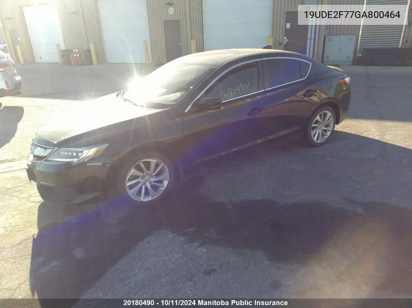 2016 Acura Ilx VIN: 19UDE2F77GA800464 Lot: 20180490